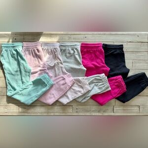Girls sweatpants / joggers lot of 6 pairs size 10 & 10/12 various brands VGUC